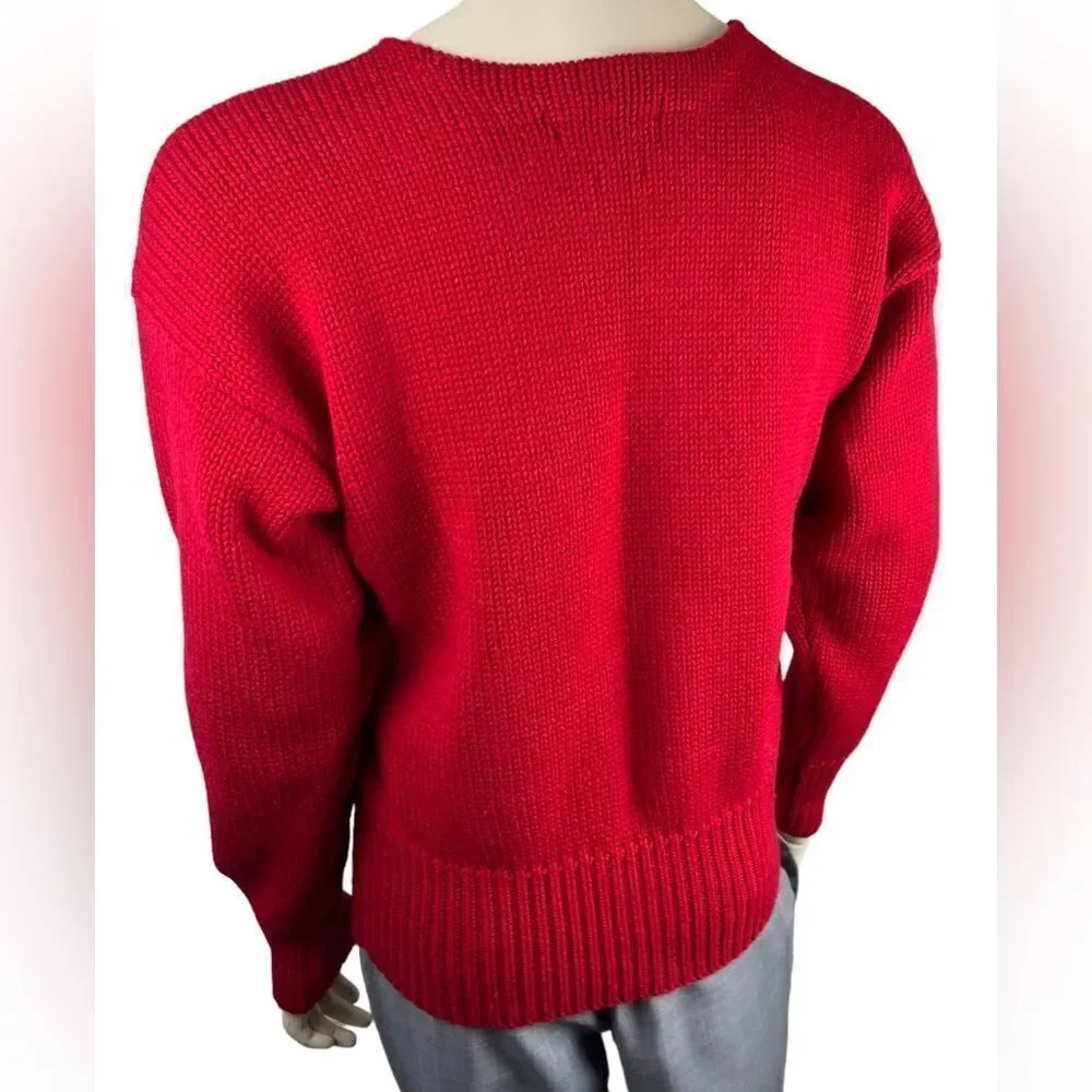 Vintage Polo by Ralph Lauren Red Wool Sweater Perfect Condition Size Large